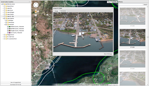 Great Lakes Coastal Flood Study Oblique Photo Viewer