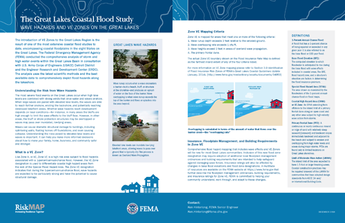 Great Lakes Coastal Flood Study: VE Zones Fact Sheet