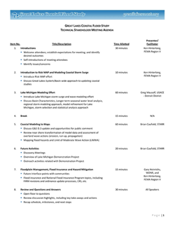 Wisconsin Technical Workshop Agenda